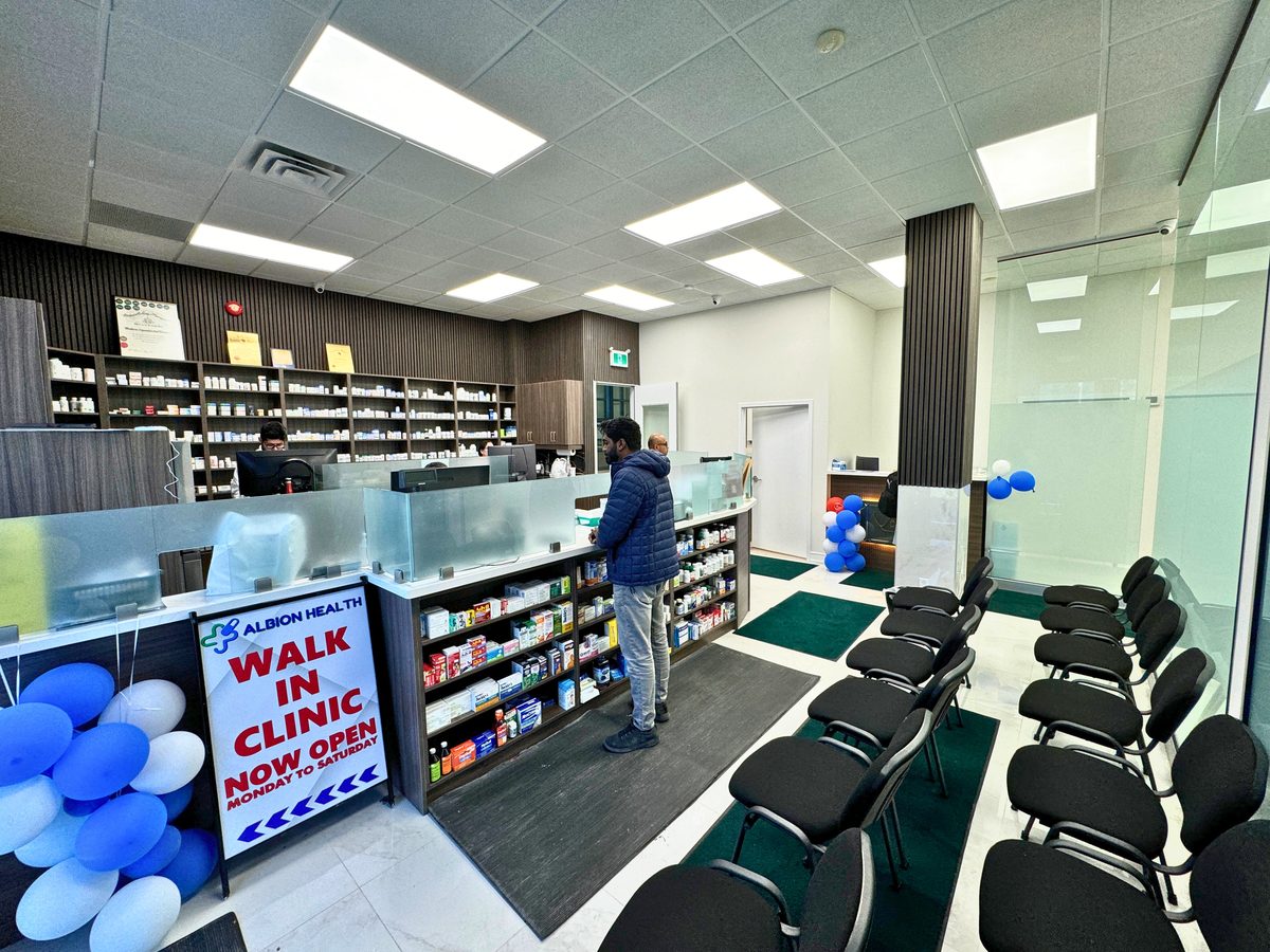 Reception and waiting area at Albion Health Medical Centre